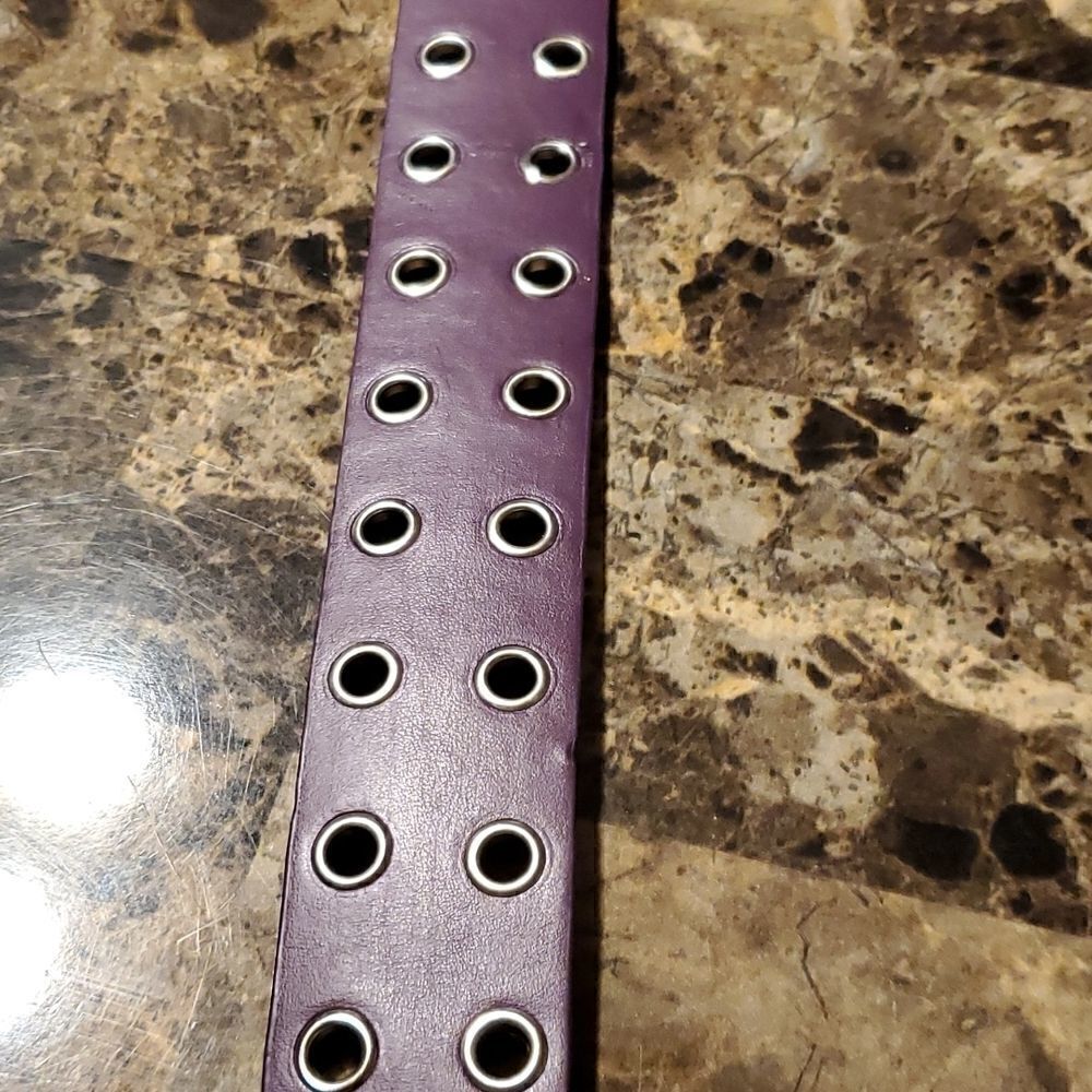 1.5 inch wide purple riveted belt